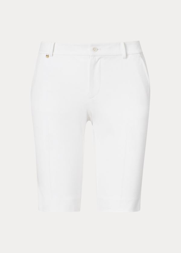 Pantalones Cortos Ralph Lauren Mujer Blancos - Bi-Stretch Twill - FUJPN2496